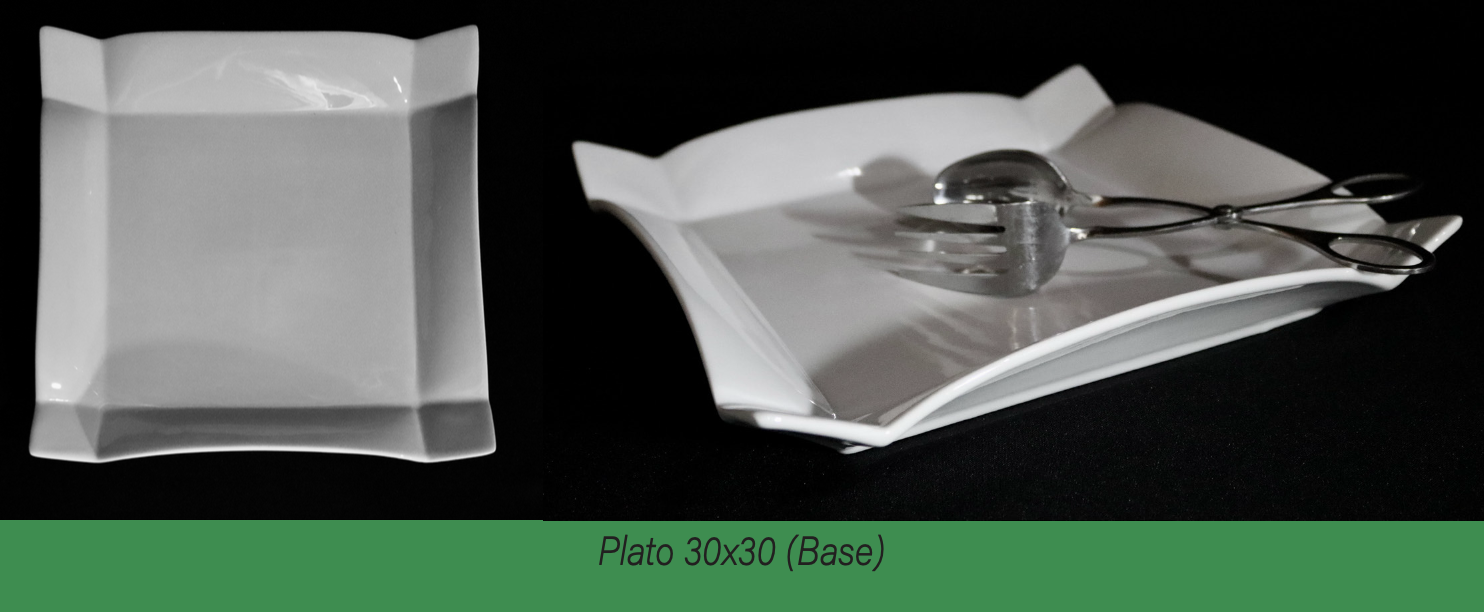 Plato Square 30x30cm