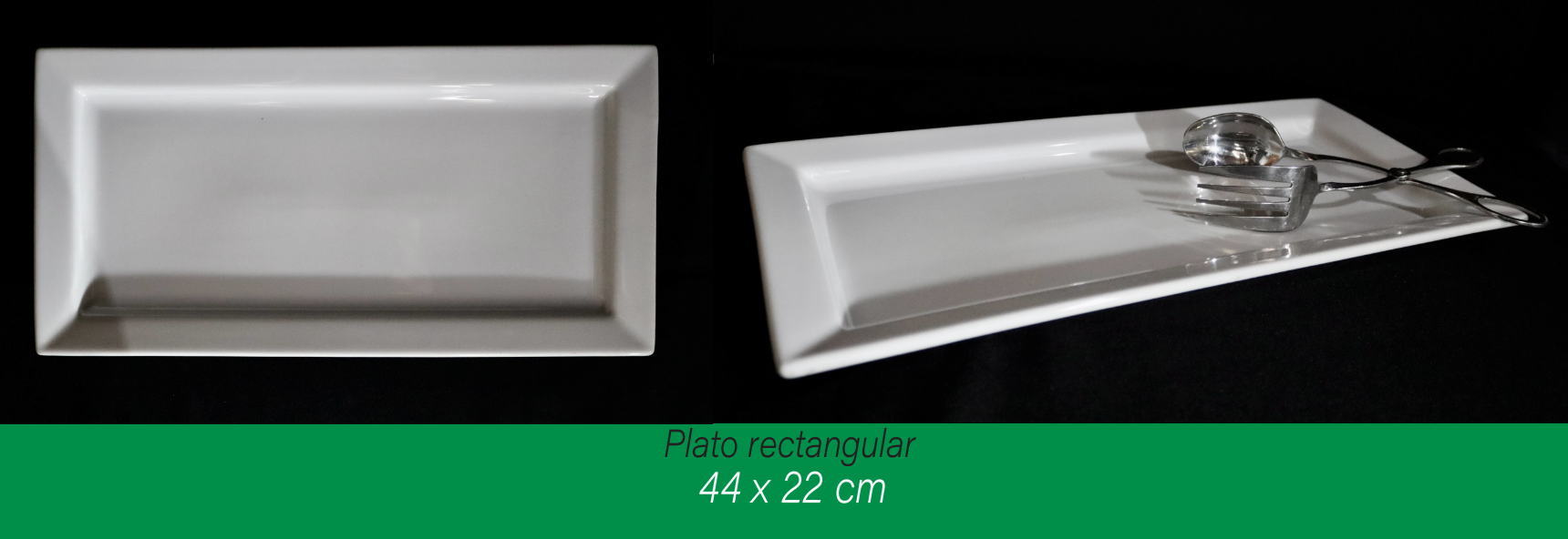 Plato Rectangular 44x22cm