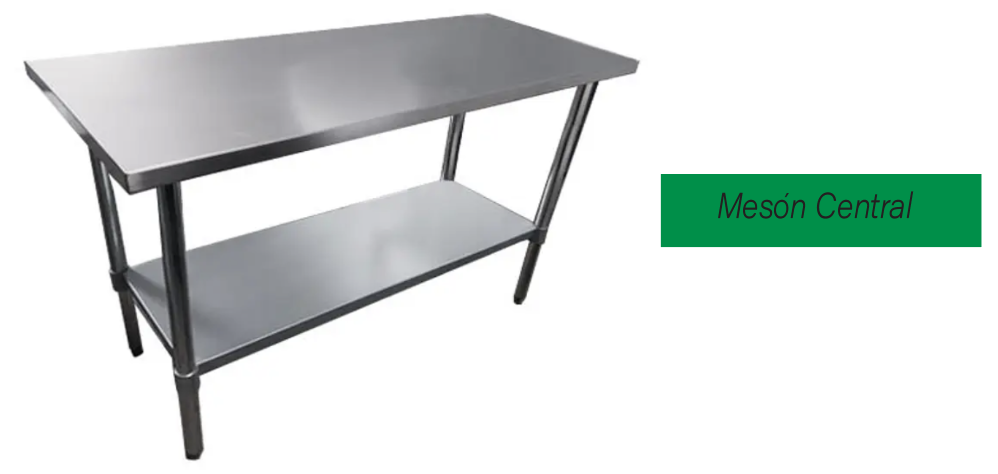 Mesón Acero Inox Central